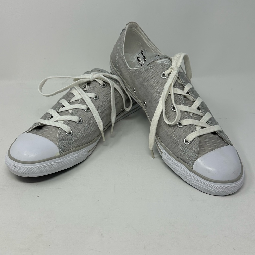 NEW Women's Converse All Stars Shoes Sz 10 Sneakers Gray Textured O0